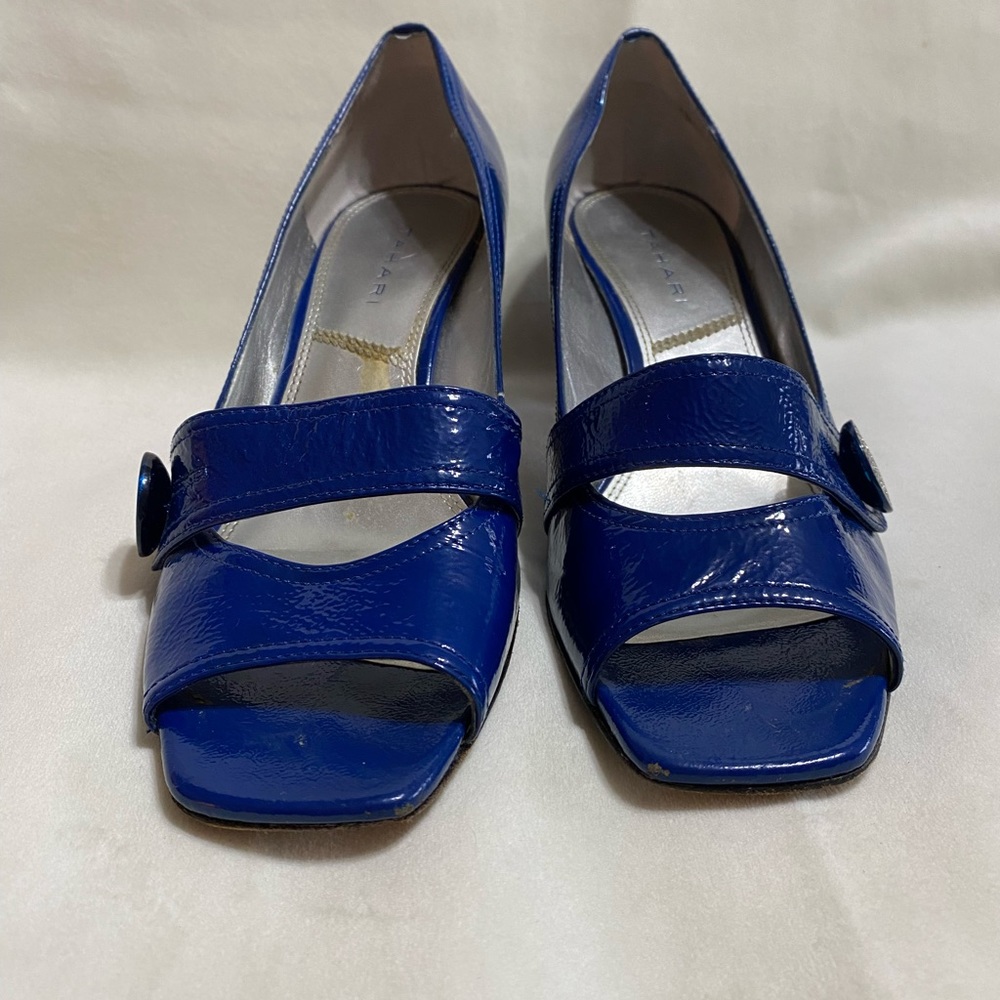 Tahari Blue Peep Toe Shoes